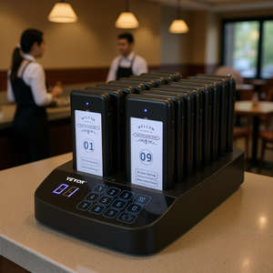 Sistema de Llamadas Inalámbrico Vevor, 16 Pagers, Teclado Táctil, Vibración, Equipo de Servicio para Restaurantes y Hoteles - Product Image 2