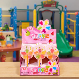 Halal Certified Chinese Factory Großhandel Custom ized Hot Selling 3D Windmühle geformte Lutscher Gummy Candy Kinderspiel zeug - Product Image 1