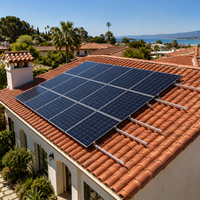 Système de montage solaire pour toiture en tuiles en aluminium anodisé et acier inoxydable, installation facile, avec réglage d'inclinaison de 0 à 30 degrés