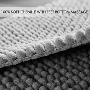 רגל חדש מותאם אישית סיטונאי זול שטיחי אמבטיה רכים להחלקה מחצלות אמבטיה שאגי סופג מים סט מחצלות אמבטיה שניל - Product Image 5