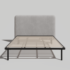 <span class=keywords><strong>Sommier</strong></span> de lit modulaire en métal avec tête de lit, lit plateforme 3-en-1 personnalisable, lit en fer antirouille pour projets hôteliers et e-commerce. - Product Image 5