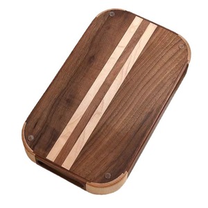 Walnut Wood <b>Tray</b> 30x17.8 Cm Modern Serving <b>Tray</b> For Coffee <b>Tea</b> Snacks Hotel Restaurant Use - Product Image 5