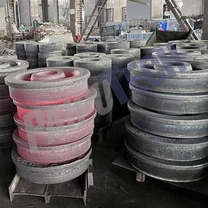 Poulie de grue en acier forgé personnalisée Roues de grue Roues de <span class=keywords><strong>train</strong></span> pour le transport ferroviaire - Product Image 3