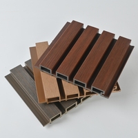 Panneau mural rainuré en WPC imperméable, composite bois-plastique pour extérieur, anti-UV, ignifuge, pour clôture de maison, jardin, cour