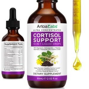 ArtoaLabs 60ml hormon keseimbangan hormon pendukung cairan tetes vegetarian organik suplemen cair untuk fokus suasana hati & tidur - Product Image 1