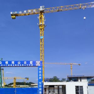 Башенный кран Flat Top 10 тонн QTZ160 7013, вылет стрелы 70 м, нагрузка на конце стрелы 1,3 тонны, для крупных строительных проектов, поставщик башенных кранов - Product Image 5