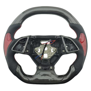 Hot New Product Perforated Leather Carbon Fibre Heating <b>Steering</b> <b>Wheel</b> <b>for</b> Chevrolet Camaro Car <b>Steering</b> <b>Wheel</b> - Product Image 1