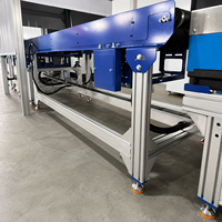 Système de tri de colis logistique dynamique DWS en acier inoxydable haute capacité avec roues pour entrepôts, capacité de 2400 PPH, réglable