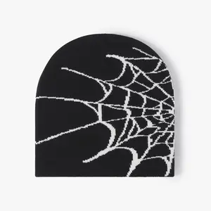 OEM Acrylic Thiết kế đồ họa thời trang dạo phố mùa đông ấm dệt kim mũ đầy đủ màu sắc Jacquard in logo tùy chỉnh Skull Beanie toques