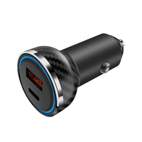 Universelles 60W 2-Port Auto-Ladegerät 48W Hochgeschwindigkeits-PD-QC-Schnellladung USB-C Auto-Ladegerät für Alle Mobilgeräte