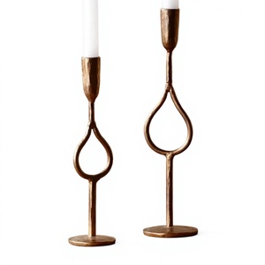 Handmade Brass <b>Candlestick</b> <b>Holder</b> Teardrop Design Home Decoration Metal Taper Stand Handmade Candle Taper On Sale - Product Image 1