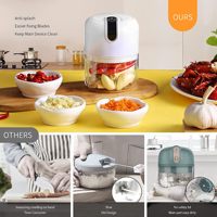Mini hachoir à ail électrique rechargeable par USB, hachoir à aliments portable sans fil, petit robot culinaire pour hacher l'ail