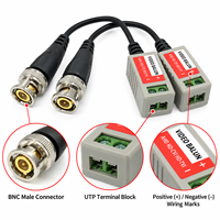Balun vidéo passif HD UTP BNC vers RJ45 pour caméra CCTV, DVR, moniteur, portée 300m à 600m sur câble réseau Cat5e Cat6, sécurité