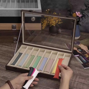 กล่องเก็บสายนาฬิกาอัจฉริยะกันฝุ่น ทำจาก MDF พร้อมชั้นวางโชว์ 8/10 ช่อง และฝาครอบกระจกใส - Product Image 1