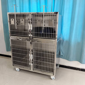 <span class=keywords><strong>Cage</strong></span> en acier inoxydable à motif animal pour chiot et chien clinique vétérinaire magasin de chats avec caractéristiques de diagnostic pour salon d'animaux - Product Image 5