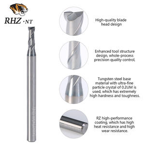 أداة طحن كربيدية من سلسلة Z عالية الوضوح بعمود مستقيم وشفرتين قطرها 4 مم مع طلاء TiAlN+CrAlN عالي الصلابة OEM/ODM - Product Image 3