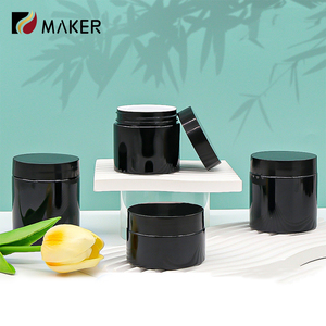 Mẫu Vật Nuôi BPA Miễn Phí 100G 150G 20Ml 50Ml 80Ml 100Ml 200Ml 400Ml 500Ml Nhựa Màu Đen Vòng Rỗng Kem Mỹ Phẩm <span class=keywords><strong>Jar</strong></span> Với Nắp - Product Image 2