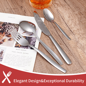 Ensemble de couverts en acier inoxydable personnalisé pour la restauration, couteau, cuillère, fourchette, vaisselle, couverts de restaurant <span class=keywords><strong>QZQ</strong></span> F9366-4 - Product Image 5