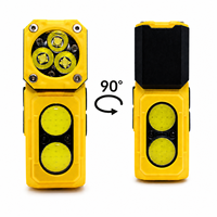 Lampe frontale compacte COB étanche, lampe de travail, éclairage de vélo, clip magnétique arrière, LED rotatives, faisceau réglable pour techniciens sur le terrain