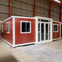 10FT 15FT 20FT 30FT 40FT 20 X 20 Maisonnette Modulaire Préfabriquée Pliable Extensible Conteneur Mobile Portable à Châssis en Acier