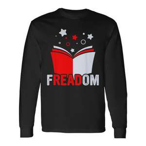 T-shirt à manches longues « Liberté de lire les livres bannis » avec motif bibliothécaire pour la Semaine des livres bannis – Produit promotionnel - Product Image 1