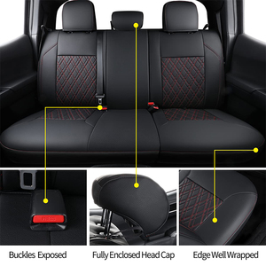 Housse de <span class=keywords><strong>coussin</strong></span> de véhicule imperméable en cuir de haute qualité, ensemble complet Original de housses de siège de voiture personnalisées pour Toyota Tacoma 2016-2022 - Product Image 4