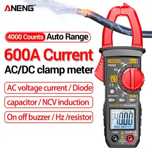 ANENG PN200-multímetro Digital de corriente DC/AC 600A, amperímetro de 4000 recuentos, probador de voltaje de coche Hz, prueba de capacitancia NCV Ohm