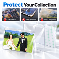 Porte-cartes rigide en PVC enduit, petit porte-cartes transparent pour photos, cartes de tarot, film, housse de protection avec taille personnalisable