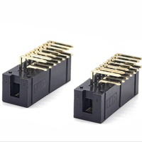 Connecteur de boîtier en nylon à angle droit avec contacts en laiton pas de 2,54 mm, H8,8 mm, 14 broches, pour application sur circuit imprimé, emballé