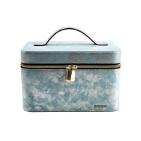 Sac de rangement pour pinceaux de voyage vintage en PU personnalisé avec poignée souple, grande capacité, étanche, trousse de maquillage portable pour femme