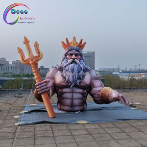 Modèle géant gonflable de Poséidon, dieu de la mer, grande mascotte de Neptune avec trident pour la décoration de scène sur le thème de l'océan - Product Image 1