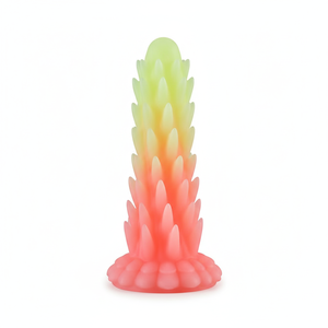 Wholesale Shop for Adult Sex Toys Huge Hedgehog <b>Dildo</b> with Suction Cup Gradient Color Glowing in the Dark Soft Feature - Product Image 1
