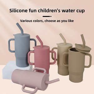 Gobelet à <span class=keywords><strong>bec</strong></span> de canard en silicone pour bébés et enfants de plus de 6 mois, résistant aux chutes et aux risques d'étouffement, pour apprendre à boire - Product Image 5