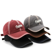 Gorra de Béisbol Retro de Algodón Lavado con Rayas Tie-Dye y Bordado de Letras, Estilo Versátil para Exteriores