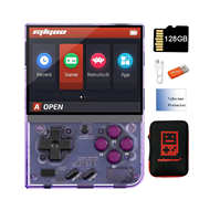 Console de jeu portable Miyoo Mini Plus, écran 3,5 pouces, système classique, console de jeu rétro, portable, rechargeable, 64 Go, violet
