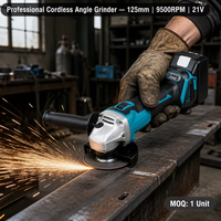 XINRONG 21V Bürstenloser Winkelschleifer |   Kabelloses Lithium 125mm Schneid- und Polierwerkzeug |   2,6Ah Akku Professionelle Serie