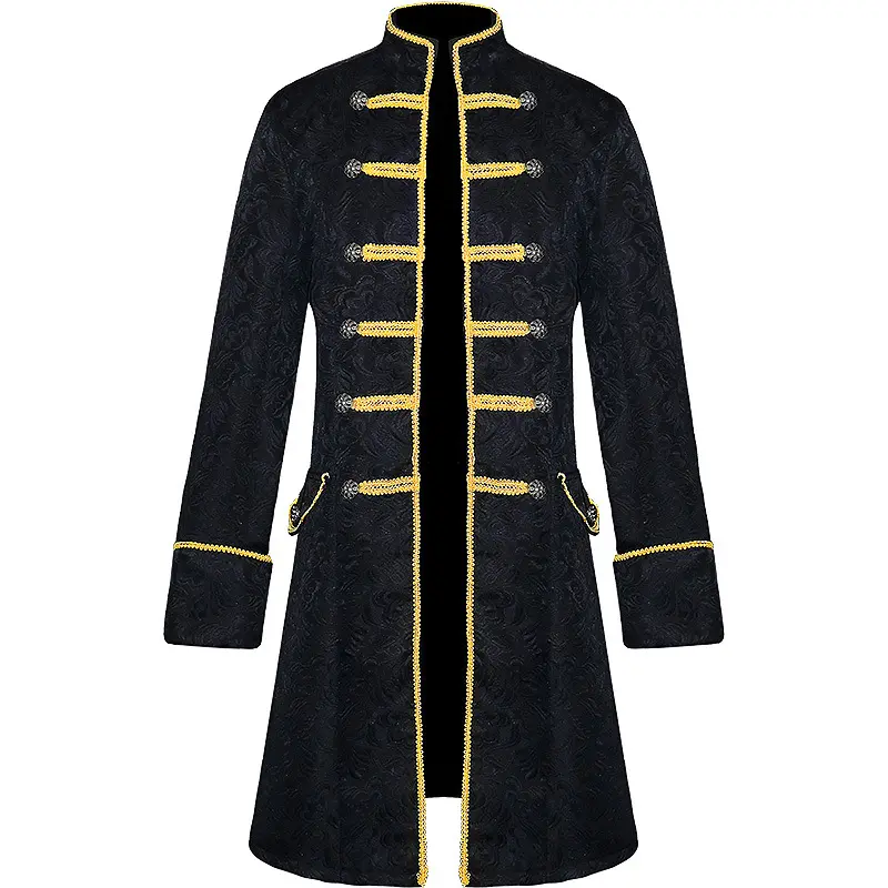 European and American Halloween Gothic medieval costume long punk men's coat
