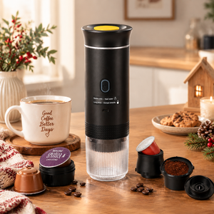 Cafetera Inalámbrica Pequeña de Fábrica OEM, Extracción de Espresso de 20 Bares, Batería Recargable de 7500 mAh, Cafetera Portátil de Mano - Product Image 1