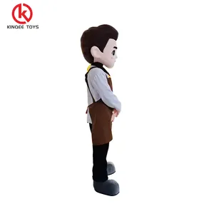 Kinqee Advertising Boy Mascot Costume Custom Made Used Cartoon Character Custom Engrave High Quality Mascots Costumes For Party