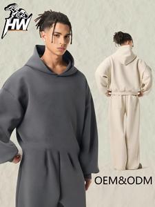 Completo Sportivo da <span class=keywords><strong>Uomo</strong></span> Autunnale Tinta Unita, <span class=keywords><strong>Tuta</strong></span> da Ginnastica Elastica, Abbigliamento Casual per Fitness, T-shirt e Felpe con <span class=keywords><strong>Cappuccio</strong></span> - Product Image 2