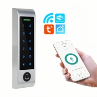Sistema de Control de Acceso a Puertas Independiente, Impermeable para Exteriores, Pantalla Táctil, Control de Acceso por Tarjeta RFID, Desbloqueo por WiFi con la Aplicación Tuya