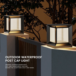 Lámpara de pilar solar LED IP55 para exteriores, luz de poste alimentada por baterí<span class=keywords><strong>a</strong></span> para jardín, terraza, pared de casa, puerta Rural - Product Image 1