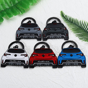 OEM Cá Nhân Keychain Mạ Đen Mát Quà Tặng Thể Thao Xe Vòng Chìa Khóa Kim Loại Kẽm Hợp Kim 3D <span class=keywords><strong>5</strong></span> Màu Sắc Men Móc Khóa Cho Xe Ô Tô - Product Image 4