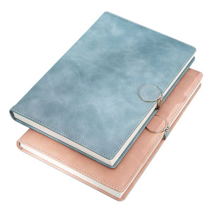 Cubierta de carpeta de cuero PU A5/<span class=keywords><strong>A6</strong></span> personalizada, suministros de oficina económicos de fábrica con costura de sillín, tela, cuaderno, planificador, encuadernado con anillo - Product Image 4