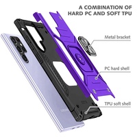 Coque de protection antichoc avec support intégré pour Samsung S22 S23, étui rigide avec béquille pour Samsung S22 Plus/S22 Ultra