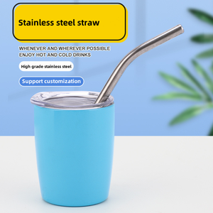 Mini 60ml 2oz doppia parete in acciaio inox tazza di vino rosso bicchiere da Cocktail auto da viaggio tazza per feste <span class=keywords><strong>Tumbler</strong></span> con coperchio e paglia all'ingrosso - Product Image 6