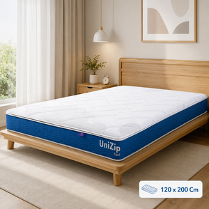 Matelas à ressorts ensachés UniZip Premium offrant un soutien équilibré et un confort ferme avec une fermeture éclair pratique pour les importateurs du monde entier - Product Image 1
