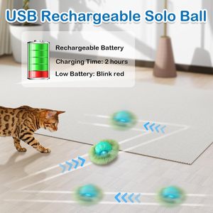Jouet interactif pour chat Waaiio, balle mobile automatique dans une pochette, stimulation sonore, jeu de cache-cache, exercice pour chats d'intérieur - Product Image 3