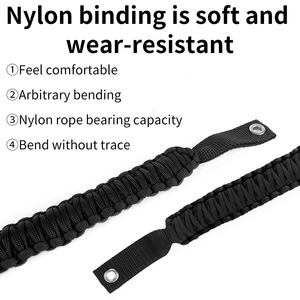 Venta al por mayor Roll Bar Grab Handles Paracord Grip Handle Reemplazo para <span class=keywords><strong>Ford</strong></span> <span class=keywords><strong>Bronco</strong></span> 2021-<span class=keywords><strong>2022</strong></span> Accesorios interiores - Product Image 2