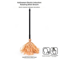Nouvelle balai magique électrique mobile de sorcière pour Halloween, accessoire de balai